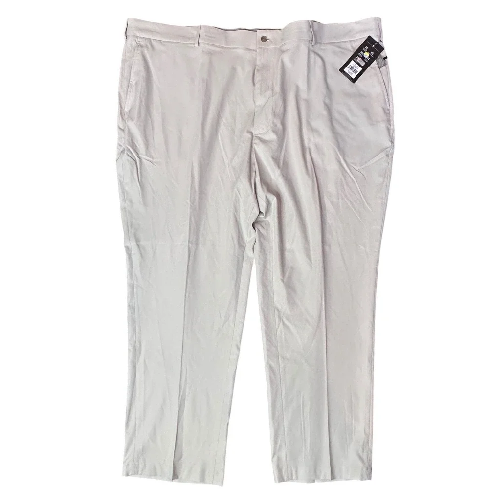 Walter Hagen 11 Majors Mens Golf Pants Khaki Tan Flat Front 52x30 Polyester
